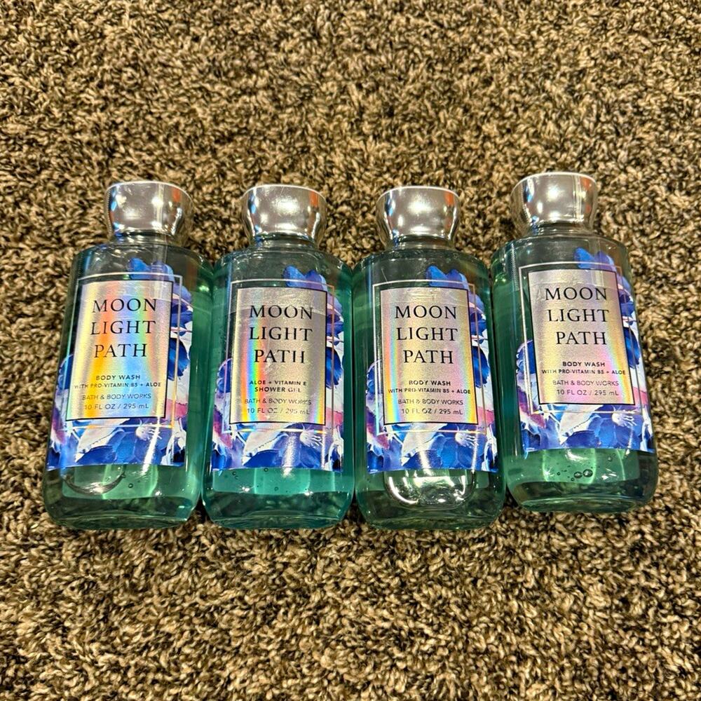 Bath & Body Works Moonlight Path Body Wash Paraben-Free 10 fl oz Lot of 4